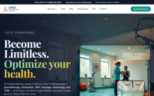 Homepage of Apex Performance & Health, captured 2026-09-20