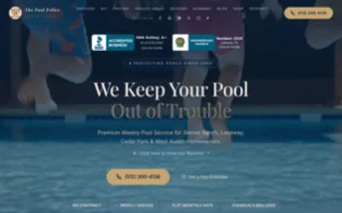 Homepage of The Pool Police, captured 2026-09-20